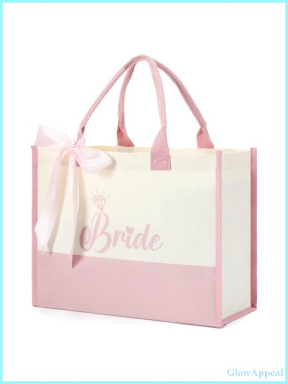 Bride Canvas Tote Bag Bridal Shower Gift with Bow for Bridesmaid Wedding